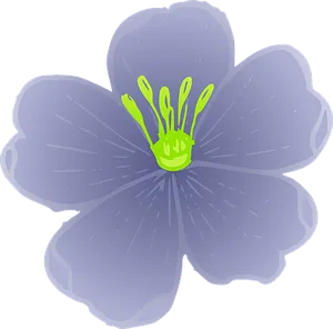Illustrated Blue Flower Graphic