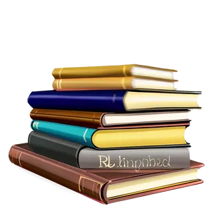 Illustrated Books Stack PNG Dxq87 PNG