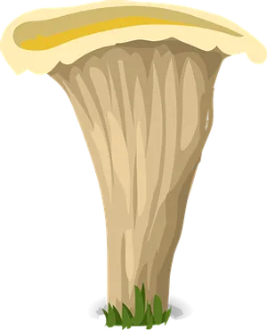 Illustrated Chanterelle Mushroom
