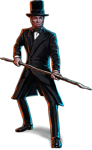 Illustrated Lincolnwith Spear PNG image