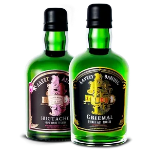 Illustrated Liquor Bottle PNG 8 PNG