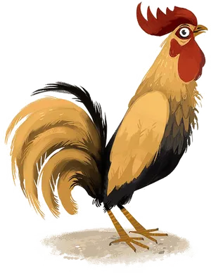 Illustrated Proud Rooster.png PNG image