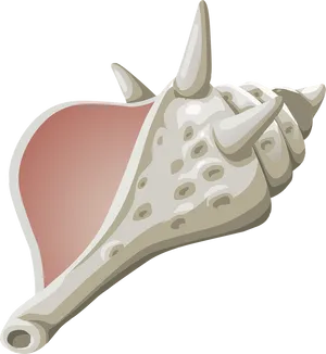 Illustrated Sea Conch Shell PNG image