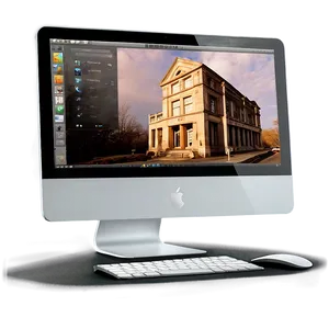 Imac In Public Library Png 05252024 PNG image