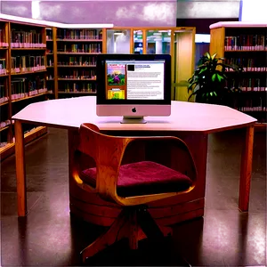 Imac In Public Library Png Wvm PNG image