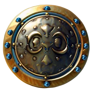 Impenetrable Gold Shield PNG 89