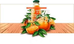 Imperfect Beauty Orange Juice Ad PNG