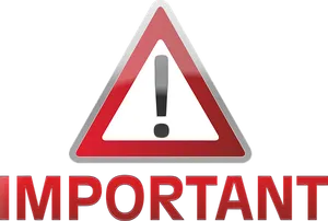 Important Warning Sign PNG image