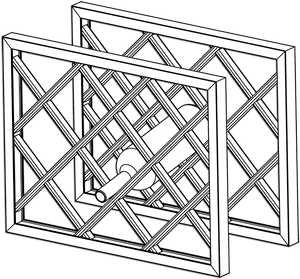 Impossible Geometry Lattice Illusion PNG image