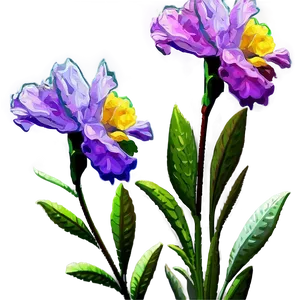 Impressionist Flower Scene Png 06262024 PNG image