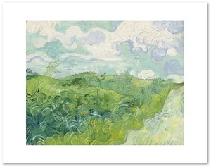 Impressionist Wheat Field Painting PNG image
