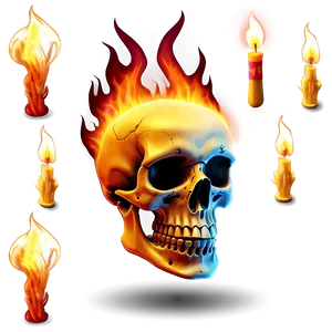 Incendiary Skull Design PNG 85 PNG