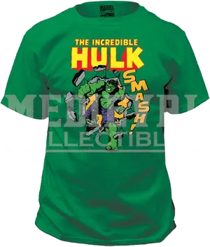 Incredible Hulk Comic T Shirt Design PNG image