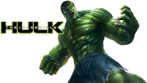 Incredible Hulk Logoand Character PNG image