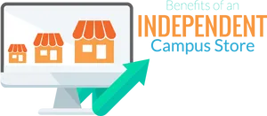 Independent Campus Store Benefits PNG image