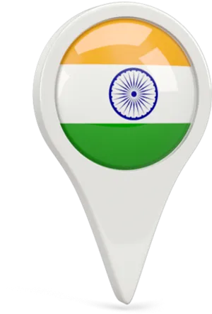 India Flag Map Pin PNG image