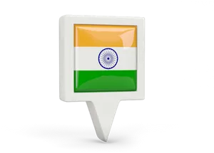 India Flag Map Pointer PNG image
