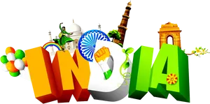 India Independence Day Celebration Graphic PNG image