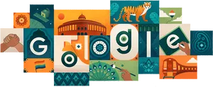 India Independence Day Google Doodle PNG image