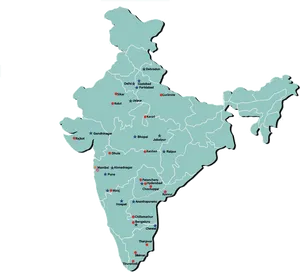 India Map Major Cities PNG image