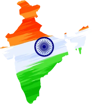 India Map Tiranga Ashoka Chakra PNG image