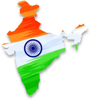 India Mapwith Flag Design PNG image