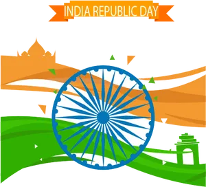 India Republic Day Celebration Graphic PNG image