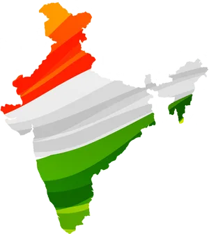 India Republic Day Map Tiranga Colors PNG image