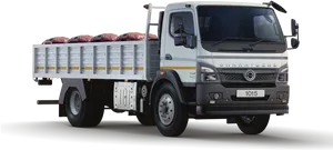 Indian Bharat Benz Truck Loaded With Goods PNG image