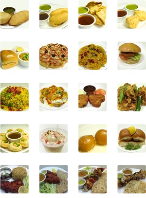 Indian Cuisine Collage PNG image