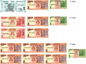 Indian Currency Specimen Notes PNG image