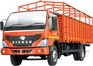 Indian Eicher Lorry Side View PNG image