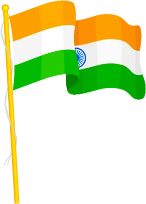 Indian Independence Day Flag Waving PNG image