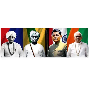 Indian Independence Movement Leaders Png Giy PNG image