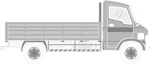 Indian Lorry Side View Vector PNG image