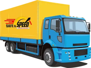 Indian Packers Movers Truck Illustration PNG