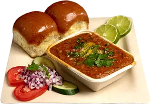Indian Pav Bhaji Dish PNG