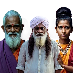 Indian Spiritual Gurus PNG 06132024