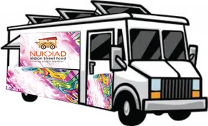 Indian Street Food Truck Graphic PNG