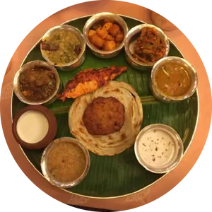 Indian Thali Meal Variety Dishes PNG image