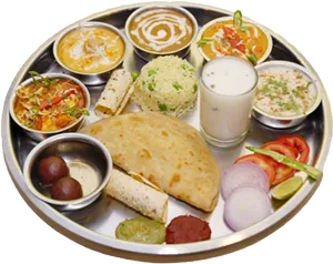 Indian Thali Meal Variety PNG image