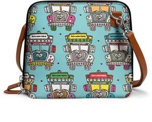 Indian Truck Art Inspired Sling Bag PNG image