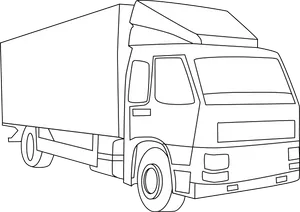 Indian Truck Line Art PNG image