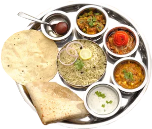 Indian Vegetarian Thali Meal.jpg PNG image