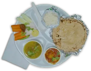Indian Vegetarian Thali Plate PNG image