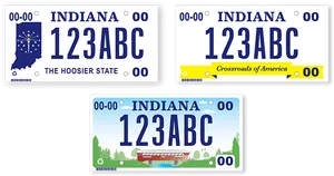 Indiana License Plates Designs PNG image