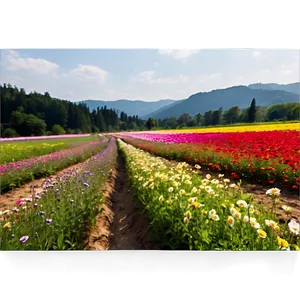 Indie Flower Field Landscape Png Cqp PNG image