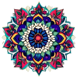 Indie Flower Mandala Design Png 06252024 PNG image