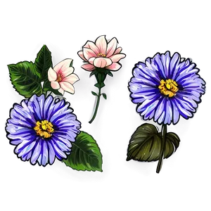 Indie Flower Sticker PNG Lrs11