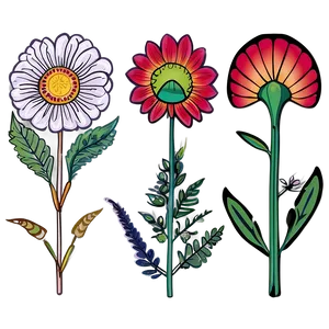Indie Flower Tattoo Flash PNG 30 PNG